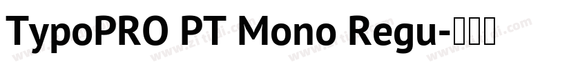 TypoPRO PT Mono Regu字体转换